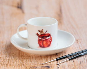 Espressotasse Tasse mug aus feiner Keramik "Freche Maus"