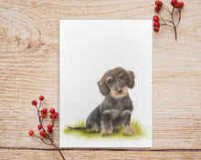 Laden Sie das Bild in den Galerie-Viewer, Postkarte mit niedlichem Dackel
