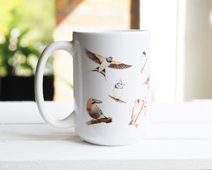 Große Teetasse "Vogelschar"