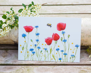 Kunstdruck / gedruckte Karte mit herrlicher Wiese auf feinstem Cotton-Papier