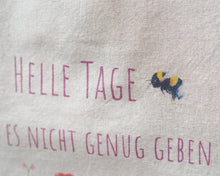 Laden Sie das Bild in den Galerie-Viewer, Beutel Tasche Einkaufstasche aus Bio-Baumwolle &quot;Bunte Blumenwiese&quot;, langer Henkel
