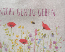 Laden Sie das Bild in den Galerie-Viewer, Beutel Tasche Einkaufstasche aus Bio-Baumwolle &quot;Bunte Blumenwiese&quot;, langer Henkel
