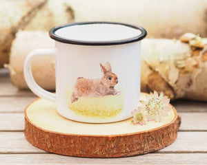 Emailletasse "Hoppelhäschen"