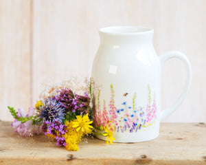 Milchkännchen/Vase "Romantische Juniwiese"