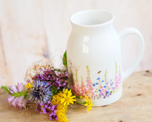 Milchkännchen/Vase "Romantische Juniwiese"