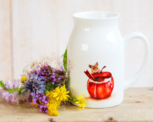 Milchkännchen/Vase "Bratapfel und Maus"