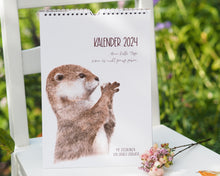Laden Sie das Bild in den Galerie-Viewer, Hochwertiger Kalender 2024  in A4 - die schönsten Tierzeichnungen und Poesie
