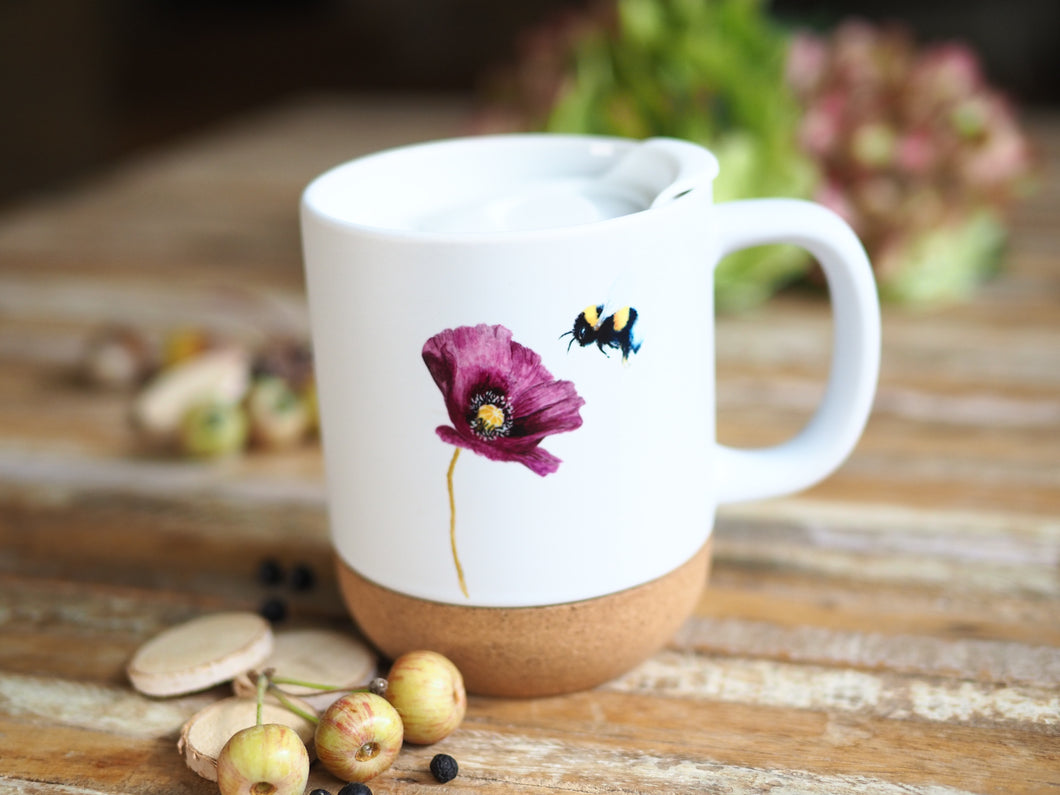 Große Tasse mit Korkboden 