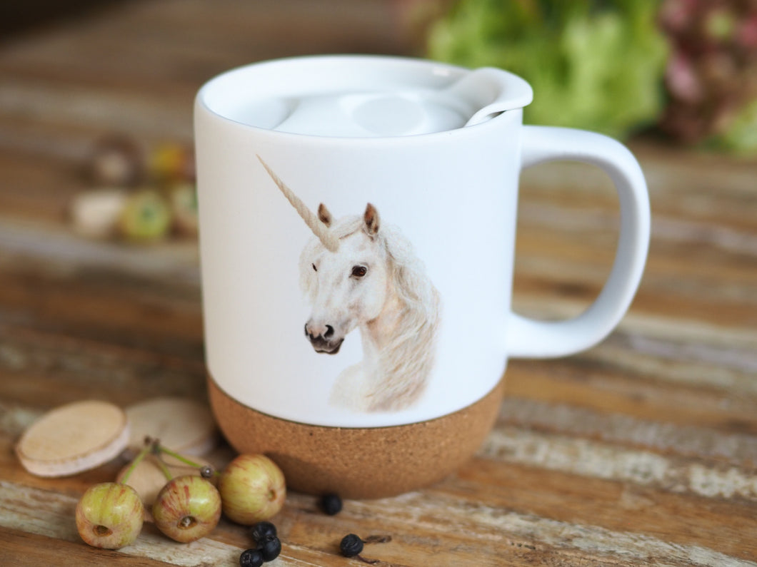 Große Tasse mit Korkboden 