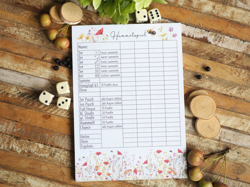 Notizblock mit handgemaltem Tier- oder Blumenmotiv, liebevoll gestaltet auf feinem Papier