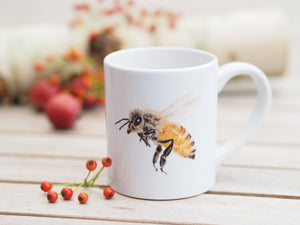 Feine, kleine Keramiktasse "Fleißige Biene"