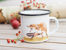 Laden Sie das Bild in den Galerie-Viewer, Emailletasse "Wilder Fuchs"
