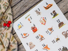 Laden Sie das Bild in den Galerie-Viewer, Adventskalender Sticker – 24 Tiermotive
