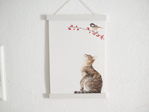 Kunstdruck "Freche Katze" in 20x28 cm auf feinstem Papier