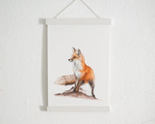 Laden Sie das Bild in den Galerie-Viewer, Kunstdruck &quot;Schlauer Fuchs&quot; in 20x28 cm auf feinstem Papier
