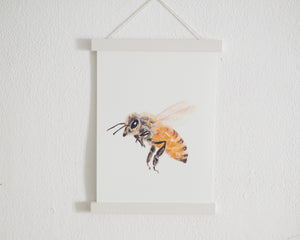 Kunstdruck "Fleissige Biene" in 20x28 cm auf feinstem Papier