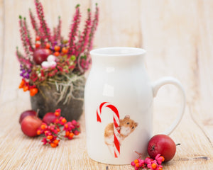 Milchkännchen/Vase "Maus an Zuckerstange"