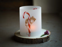 Laden Sie das Bild in den Galerie-Viewer, Windlicht Tischdeko &quot;Maus mit Zuckerstange&quot;

