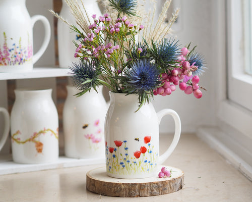 Vase Milchkännchen Mohnblume 