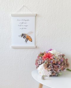 Kunstdruck "Biene" in 20x28 cm auf feinstem Papier