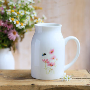 Milchkännchen/Vase "Rosa Schmuckkörbchen"